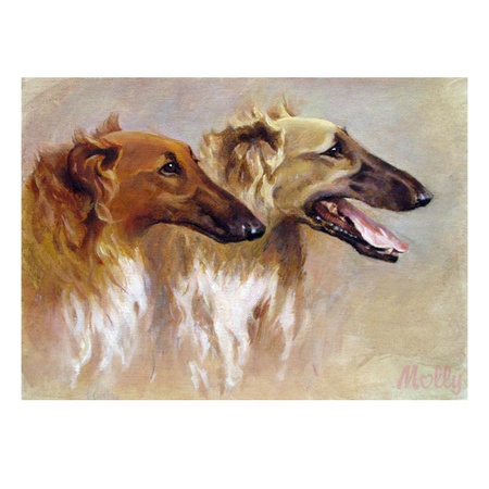 Painting by numbers Razumov. Greyhounds