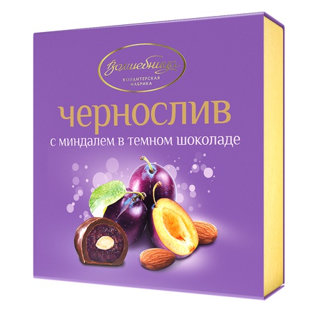 Sweets "Magic" Prunes with almonds in dark chocolate, 110 g