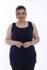 Майка большого размера с нулевым рукавом - Темно-синий (3)