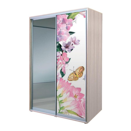 Sliding wardrobe ALEF printing on glass and mirror
