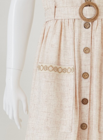 Kolsuz Düğmeli Elbise