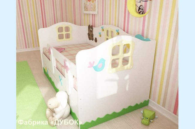 ДЕТСКАЯ КРОВАТЬ "ВИННИ-ПУХ И ЕГО ДРУЗЬЯ"