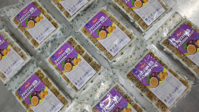 Замороженная Маракуйя кубики. Экзотические фрукты с заводов OLMISH