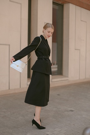 Жакет с поясом из джерси '20