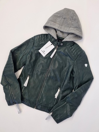 Kadın yeşil deri ceket Alpenblitz