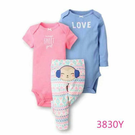 Üç parçalı set, pantolon artı iki bodysuits