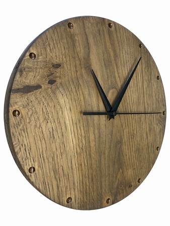 Часы настенные из массива дерева (дуб, ясень)