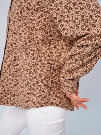 Kadın gömleği, sıcak tutan pamuklu kumaş