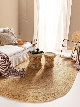 Ковер из натуральных водорослей ручной работы, напольный коврик, украшение для дома