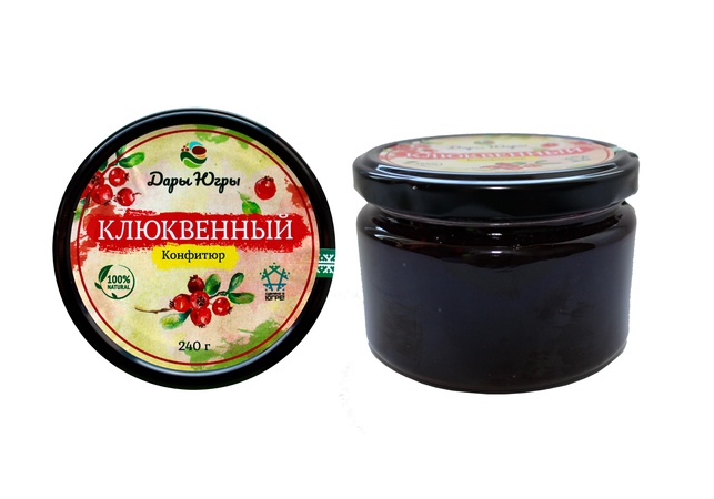 Конфитюр клюквенный из Сибири (ХМАО-ЮГРА) 240 гр