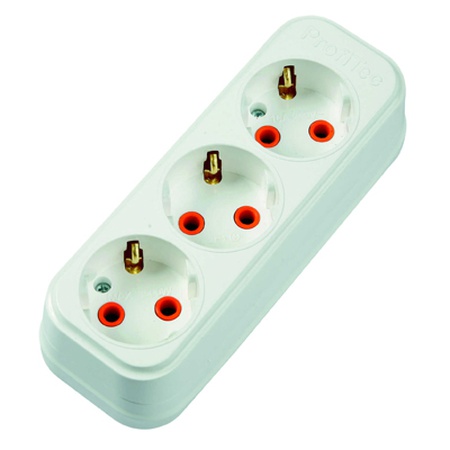 Topraklı 3 priz için blok