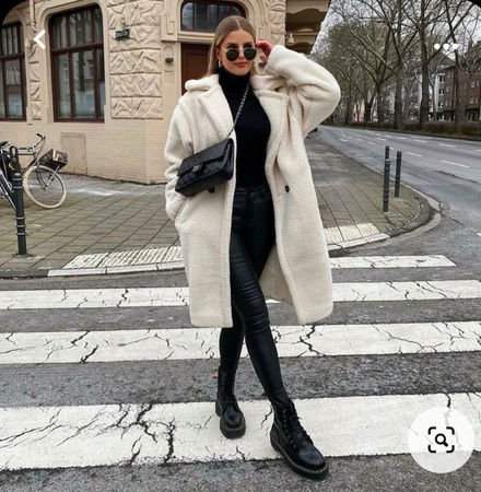 Пальто-шубка Тедди зимняя на подкладке с синтепоном