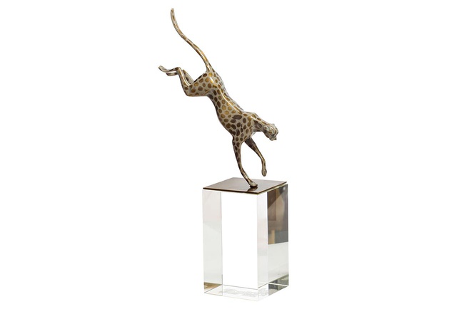 STATUETTE &quot;GEPARD&quot; (BRONZE)