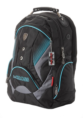 Рюкзак A15-29 Цвет: черный с бирюзовой отделкой