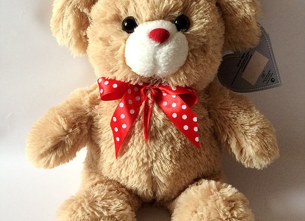 Игрушка мягконабивная Зайка с бантом 27см