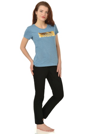 Футболка женская меланж (принт-фольга)