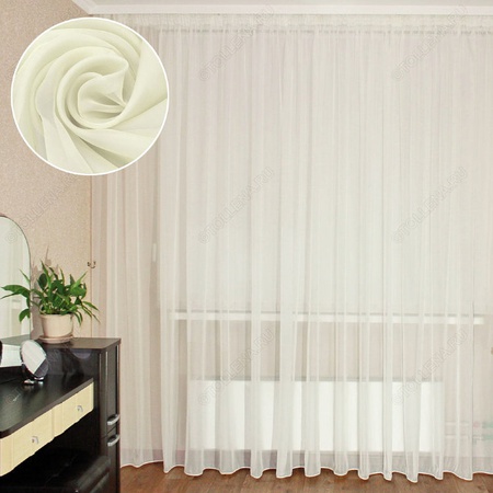Готовые шторы из тюля вуаль и блэкаута