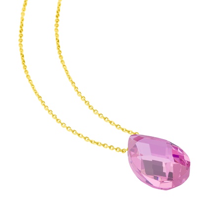 Even & Pétra 14 Ayar Altın Pembe Damla Taş Kolye