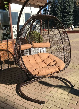 Подвесное кресло кокон двухместное, садовая мебель