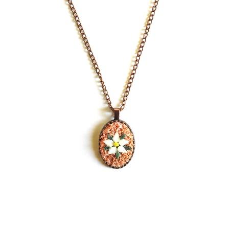 Giftome El Yapımı Doğal Taş Mozaik Kolye