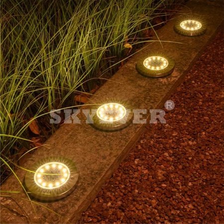 Водонепроницаемый пластиково-металлический солнечный светильник для грунта 8SMD IP65