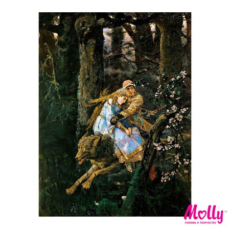 Sayılarla boyama Vasnetsov. Ivan Tsarevich gri üzerine