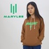 Wholesale womens knitted hoodies with print (click-print) with Billie Eilish