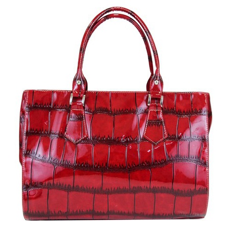 Kadın iş çantası, kırmızı lake