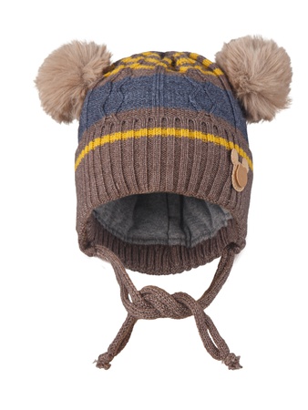 Yeni doğanlar için bağcıklı örme şapka