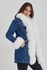 Denim Long Coat - Front, sleeve and collars fox fur