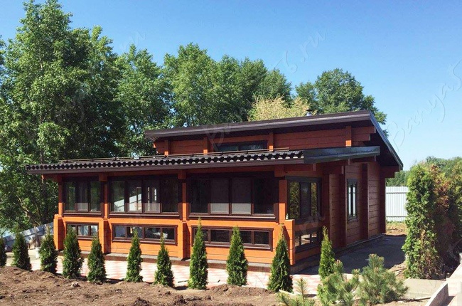 Дом из оцилиндрованного бревна