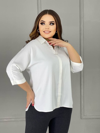 女用辦公室襯衫大尺寸