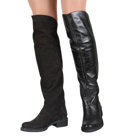 Женские ботфорты, натуральная кожа <G903>