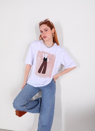 Baskılı kadın tişörtü