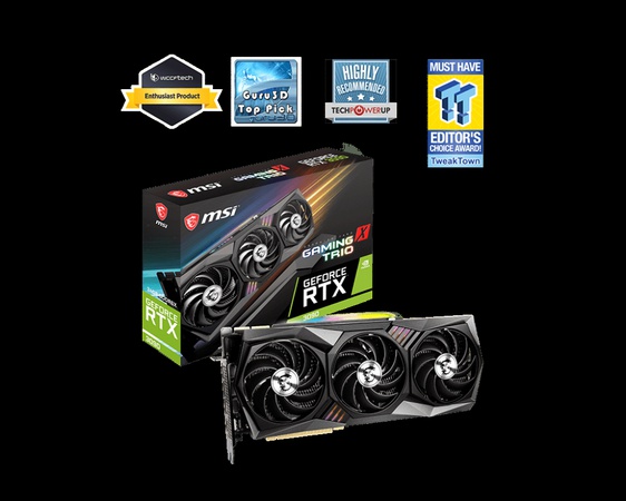 ГРАФИЧЕСКАЯ КАРТА MSI GEFORCE RTX 3090 GAMING X TRIO 24 ГБ GDDR6X "DHL"