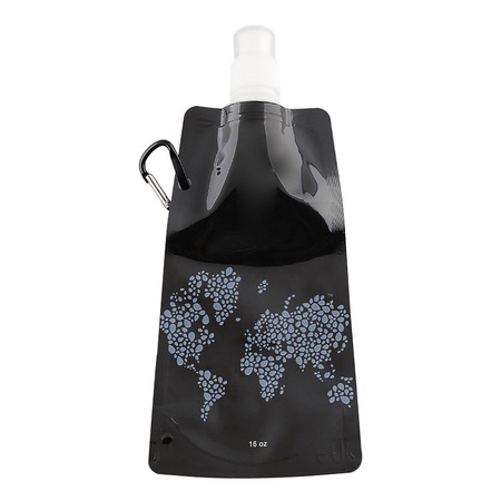 Karabina ile tekrar kullanılabilen katlanabilir şişe &quot;VAPUR&quot;