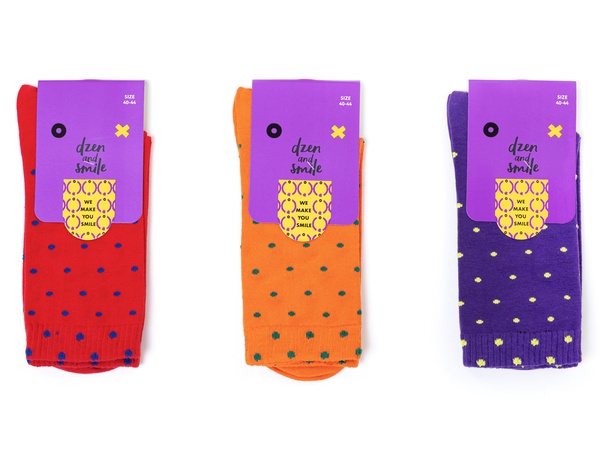 En çok satan kitap! Erkekler / kadınlar için Dzen ve Smile bezelye çorapları