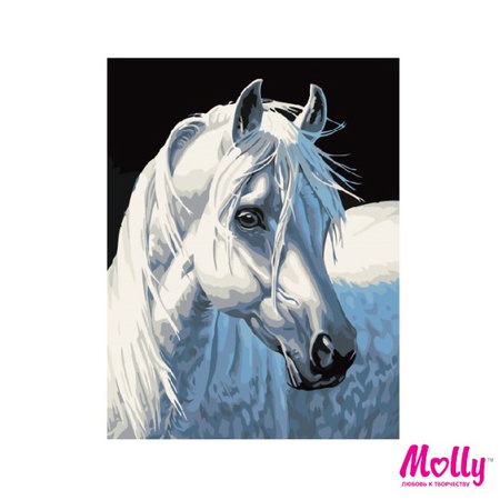 Картина по номерам Белая лошадь