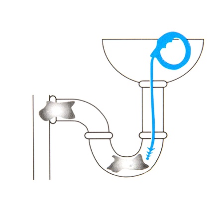 Инструмент для очистки стоков и устранения засоров на кухне и в ванной