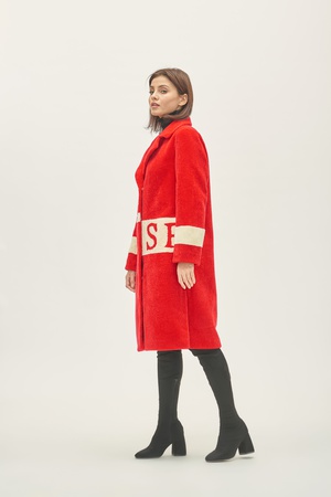 Paltolu bayan Silverfox model 821Red