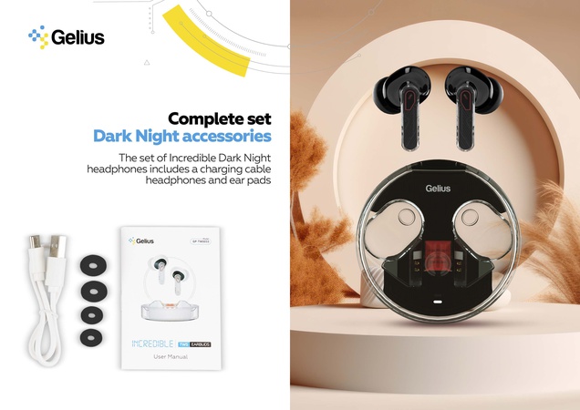 Стерео Bluetooth-гарнитура Gelius Incredible