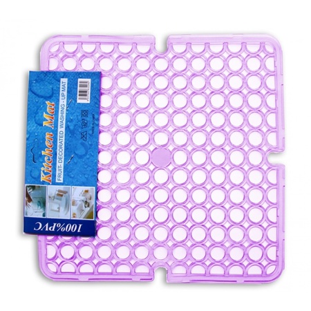 Коврик для раковины ПВХ "Чистюля" розовый