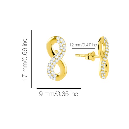 Серьги Even & Pétra с камнями бесконечности из 14-каратного золота