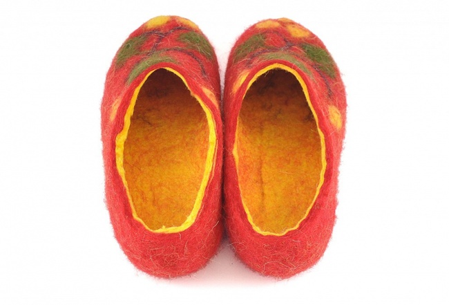 Войлочные тапочки «Хохлома»
