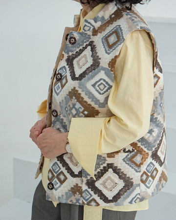 Жилет двухсторонний из хлопковой ткани