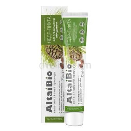 Зубная паста AltaiBio «Кедр-пихта», 75 мл. Профилактика пародонтоза