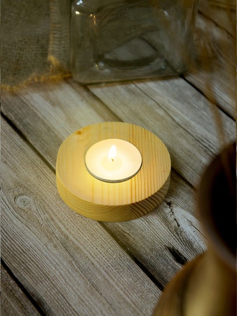 Подсвечник Круг средний, диаметр 80мм, в комплекте 3шт