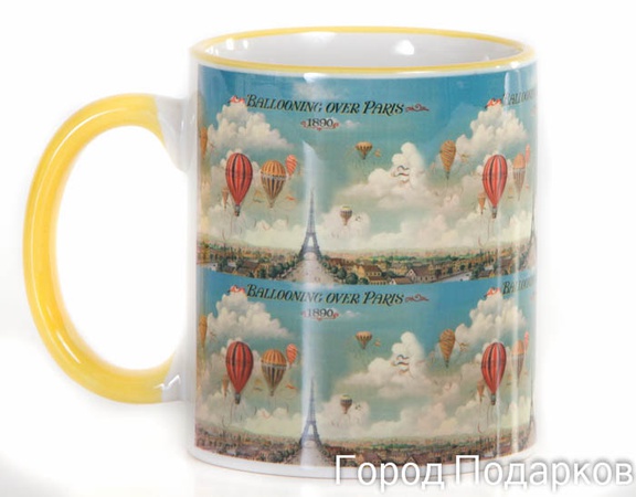 КРУЖКА ПОДАРОЧНАЯ ПУТЕШЕСТВИЕ НА ВОЗДУШНОМ ШАРЕ