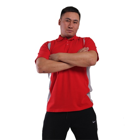 Футболка-поло комбинированная