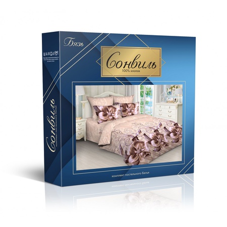 Комплект постельного белья Семейный, бязь, рис 9462